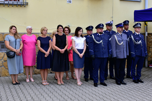 Pracownicy Komendy Powiatowej Policji w Strzyżowie.