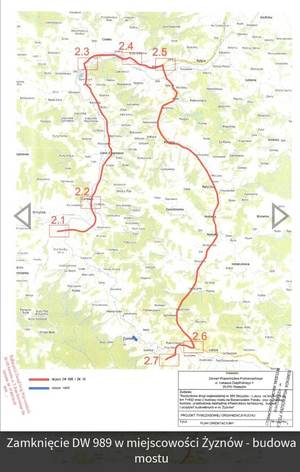 Mapa objazdów